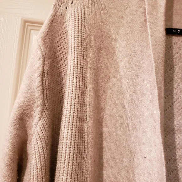 Open Front Cardigan With Rib Trim - Picture 2 of 5